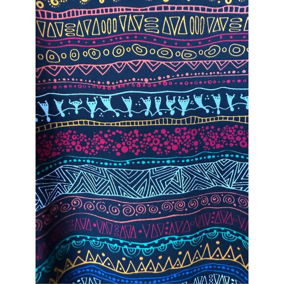 LuLaRoe Blouse Small Women's Black Orange Multicolor Pattern Lion King - Picture 3 of 4